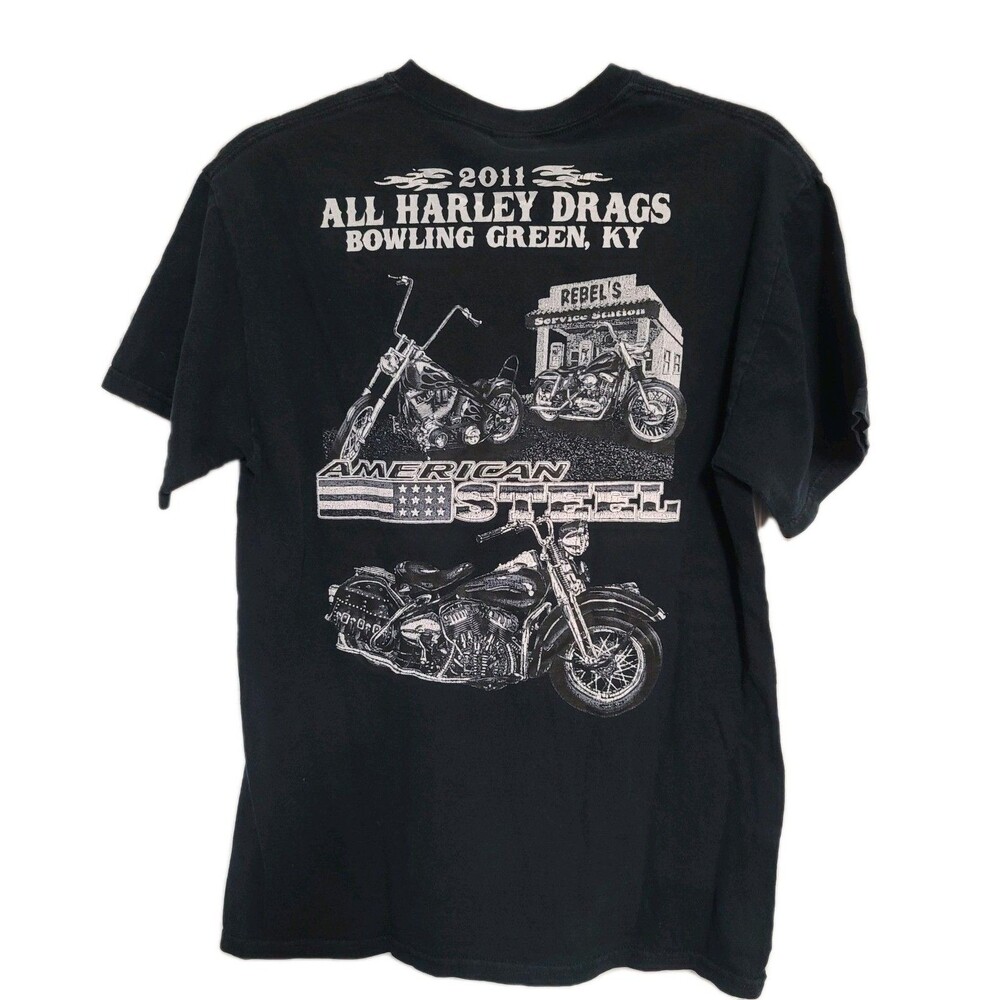 2011 Unofficial Harley Davidson All Harley Drags Bowling Green Kentucky T-Shirt